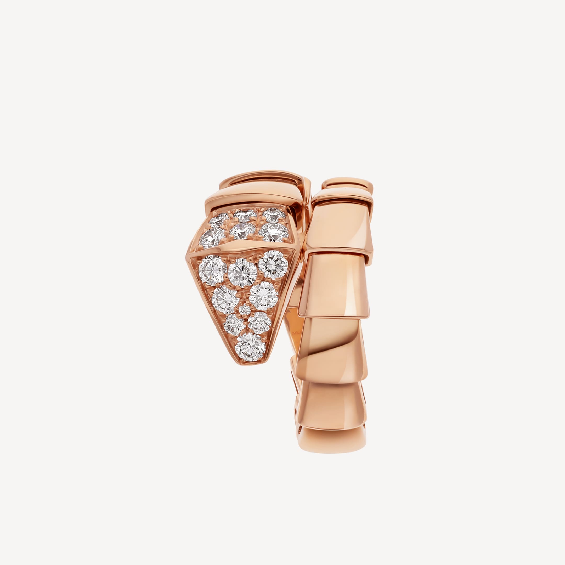 18K BVLGARI Serpenti Viper Head Diamond Ring