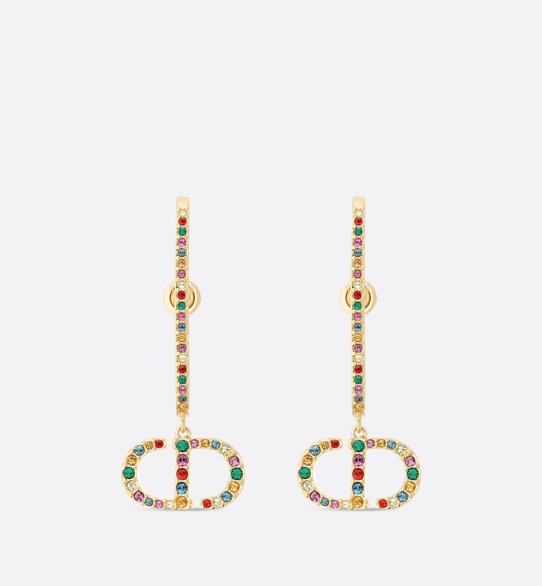 18K Dior 30 Montaigne Crystals Earrings