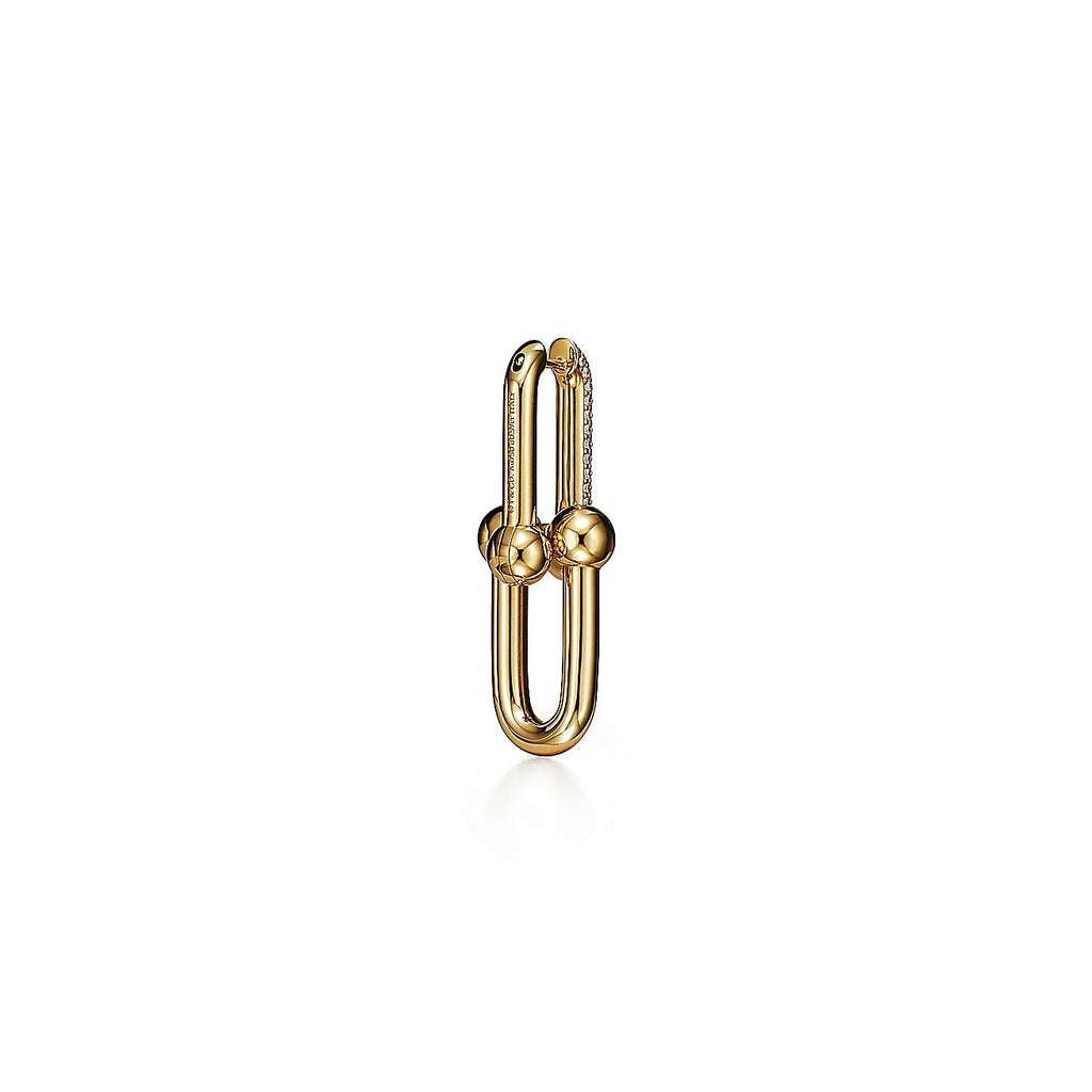 18K Tiffany HardWear Large Link Diamonds Earrings