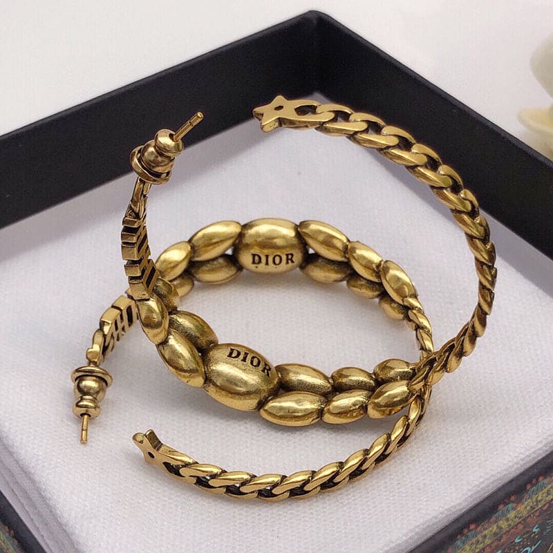 18K Dior Vintage Crystals Earrings