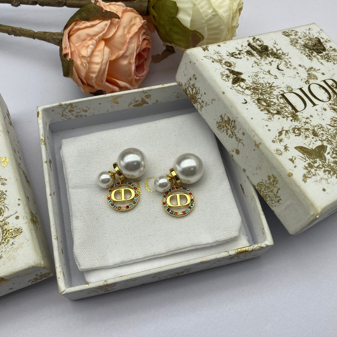 18K Dior Tribales Multicolor Crystals Earrings