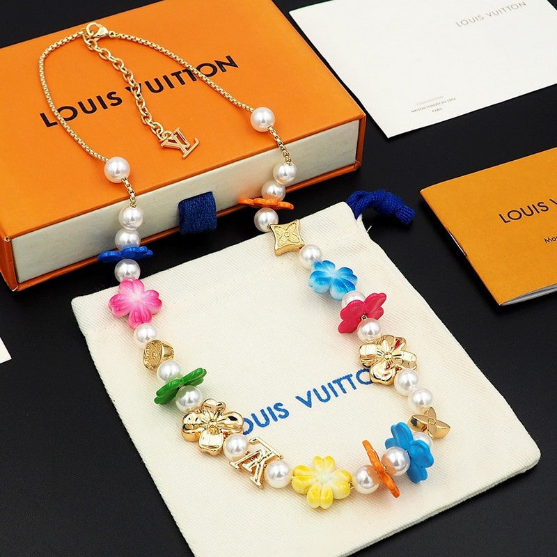 18K Louis Vuitton Surfin' Flower Necklace