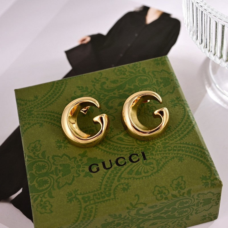 18K Double Gucci GucciLogo Earrings