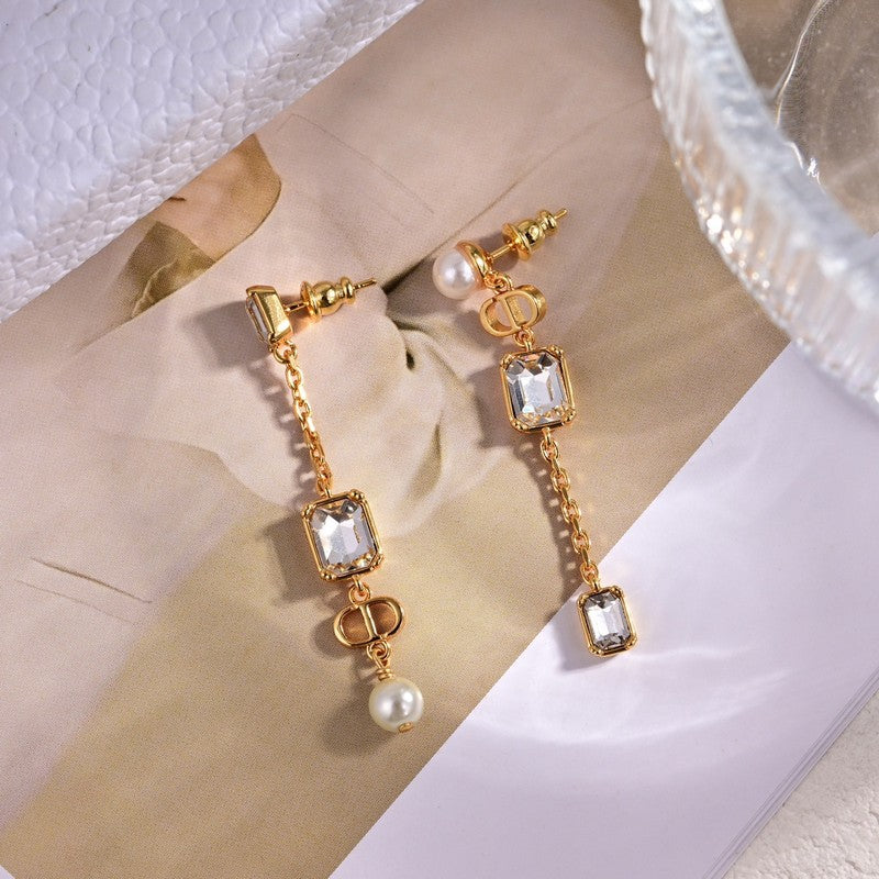 18K Dior Tribales Crystal Earrings