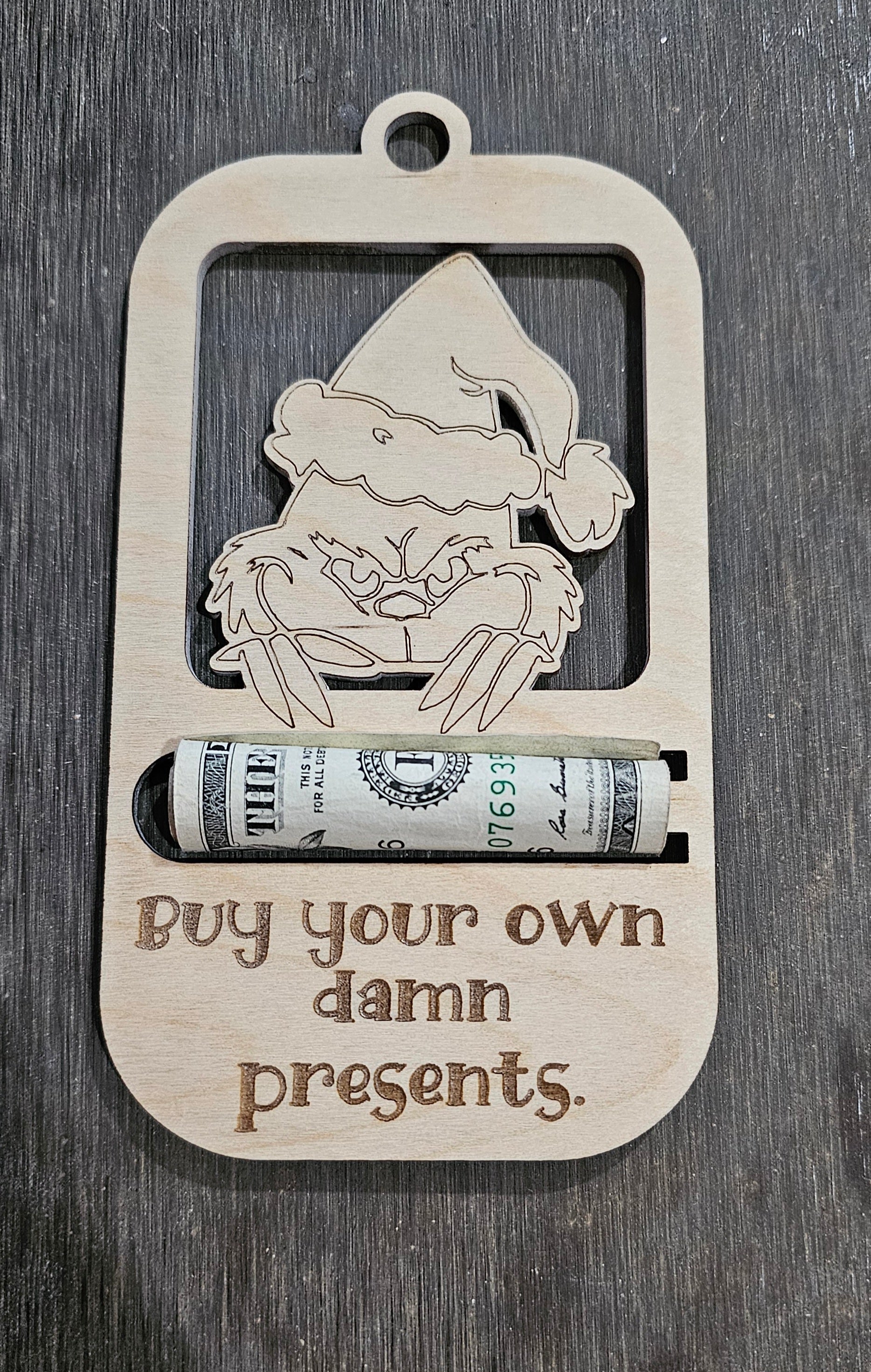 Christmas Cash Ornament- Christmas Tree, Snowman, Reindeer, Grinchmas Money Holder Ornament,Holiday Money Holder, Christmas Money Gift